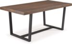 Modern Solid Wood Dining Table, 72 Inch, Mahogany