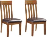 19" Dining Room Chair 2 Count, Medium Brown