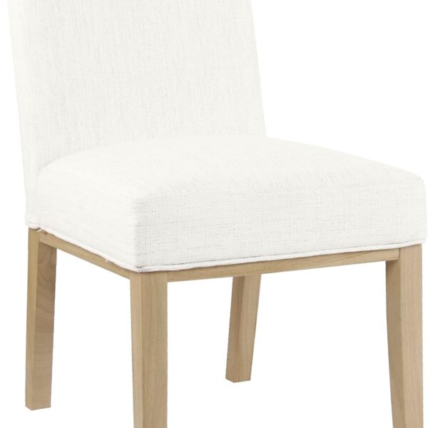 Upholstered Dining Chair - Stain-Resistant Woven Fabric, 19.5" Seat Height, Ideal for 29-31 Inch Tables (Single Pack)