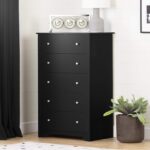 Collection 5-Drawer Dresser, Black with Matte Nickel Handles, Pure Black - Image 2